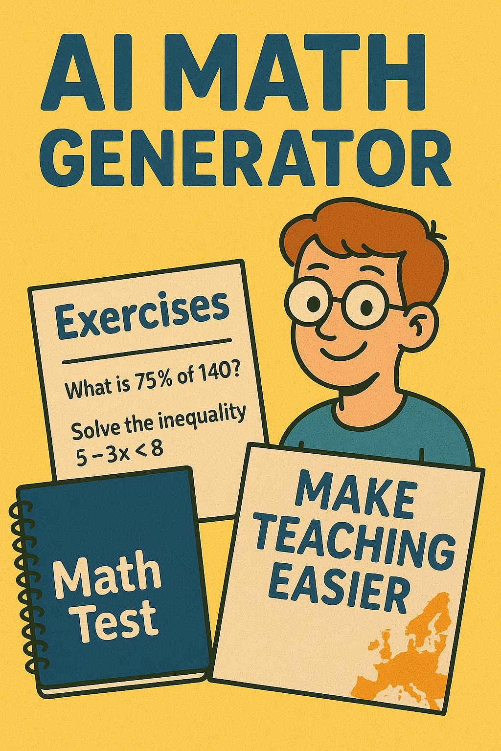 Pupils using AI Math Generator